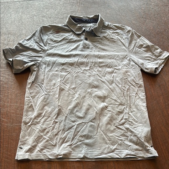 RHÔNE Men's Gray Polo Shirt Size Small
